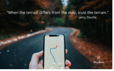 “When the terrain differs from the map, trust the terrain.”                                                                              -Jerry Devill