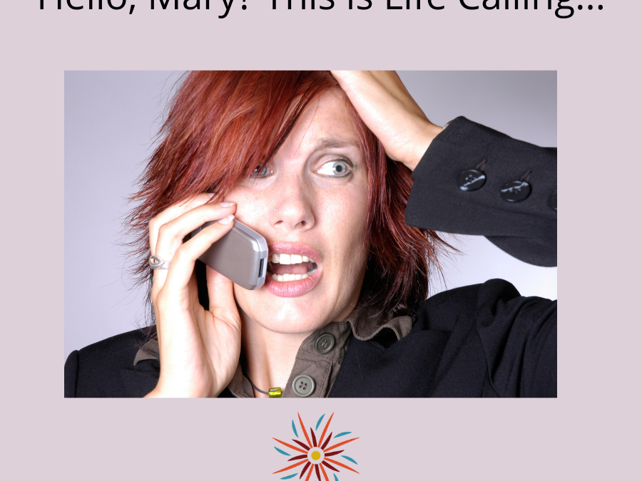 “Hello, Mary? This is life. Write this down…”
